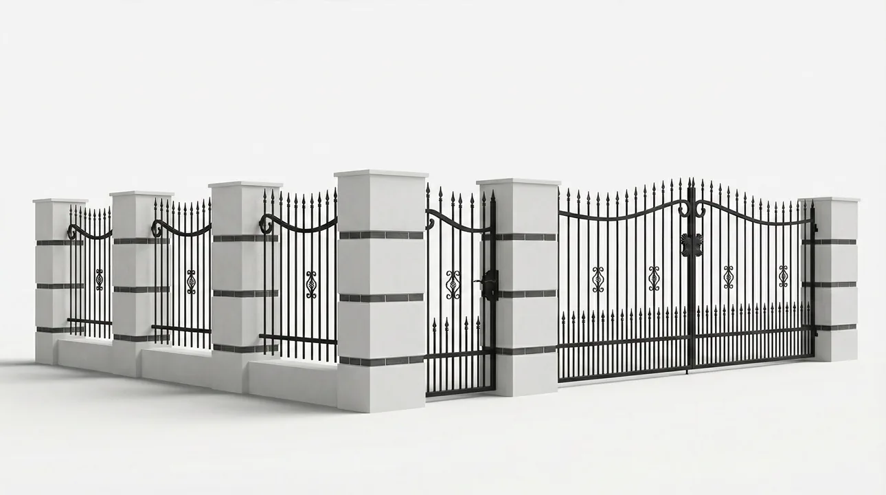 Ogrodzenia posesyjne - modele 3D